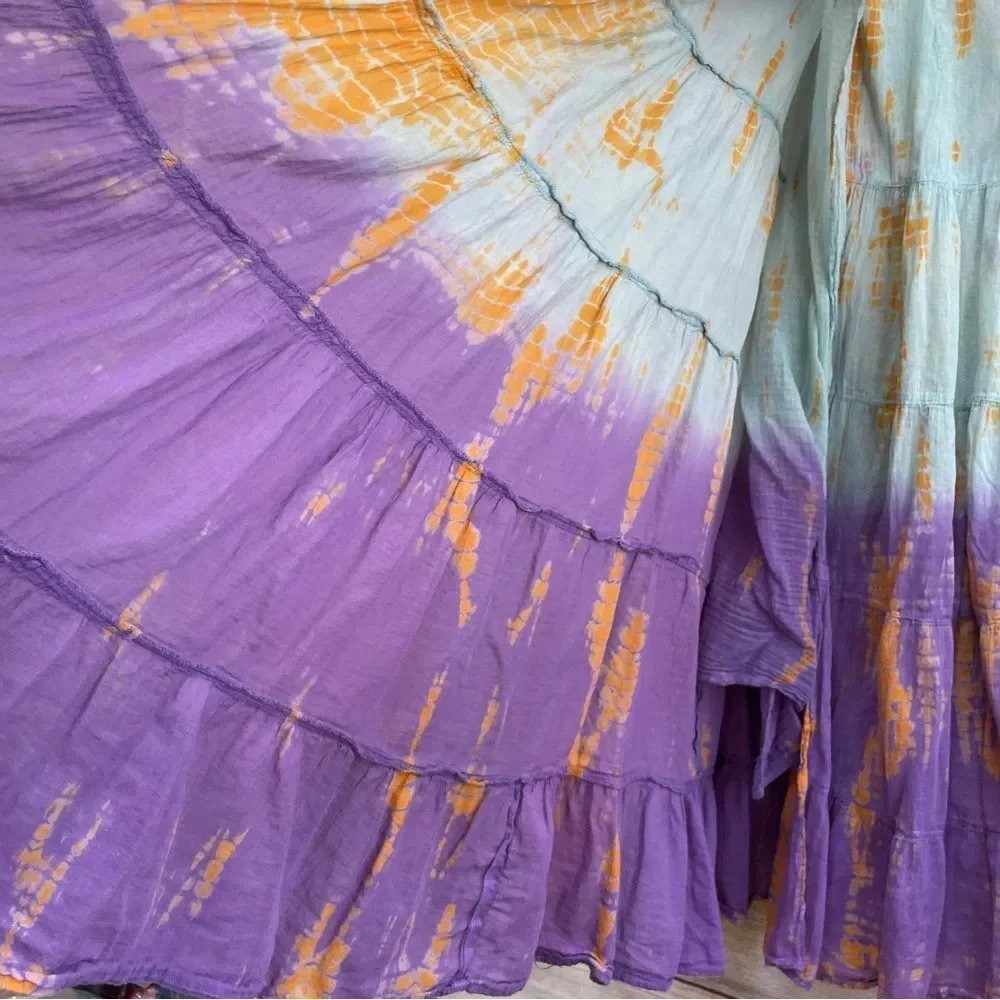 BHAG’S BOHO TIE DYE WRAP MAXI SKIRT‎